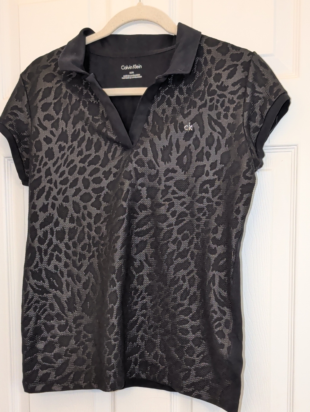Calvin Klein Animal Print Polo Size M